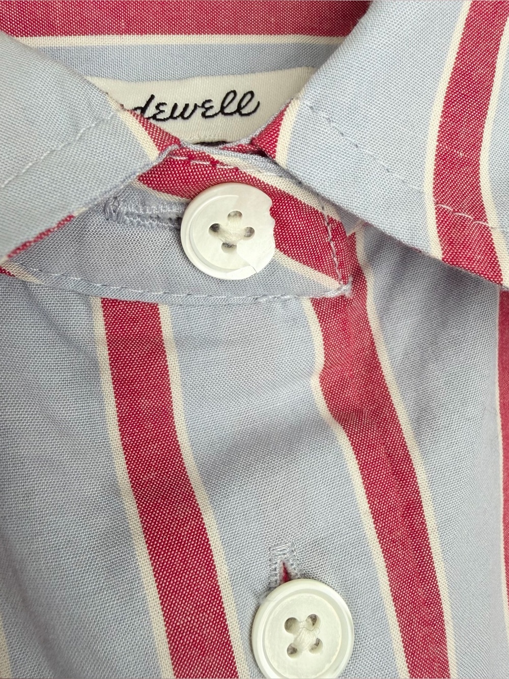 NWT Madewell The Easy Button Up Striped Shirt in Poplin - Picture 3 of 9